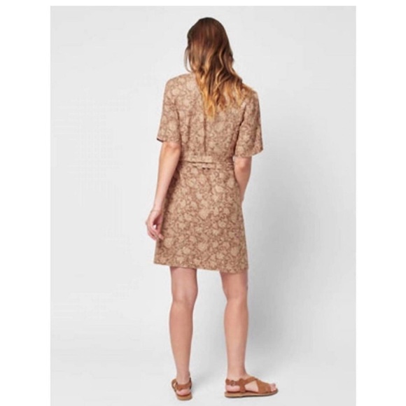 Ferhety  100% Linen Ashely Dress in Bronze Rivera flora Size XS - Picture 3 of 7